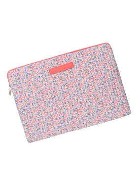 Belin Flower Laptop Pouch / Pink & Blue