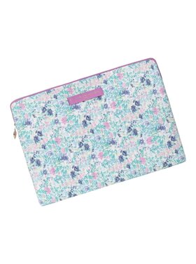 Belin Flower Laptop Pouch / Blue & Purple