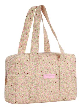 Acacia Flower Travel Bag / Light Pink  & Green