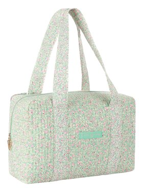 Acacia Flower Travel Bag / Green & Pink