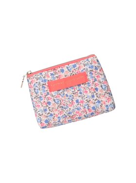 Ava Small Flower Wallet Pouch / Pink & Blue