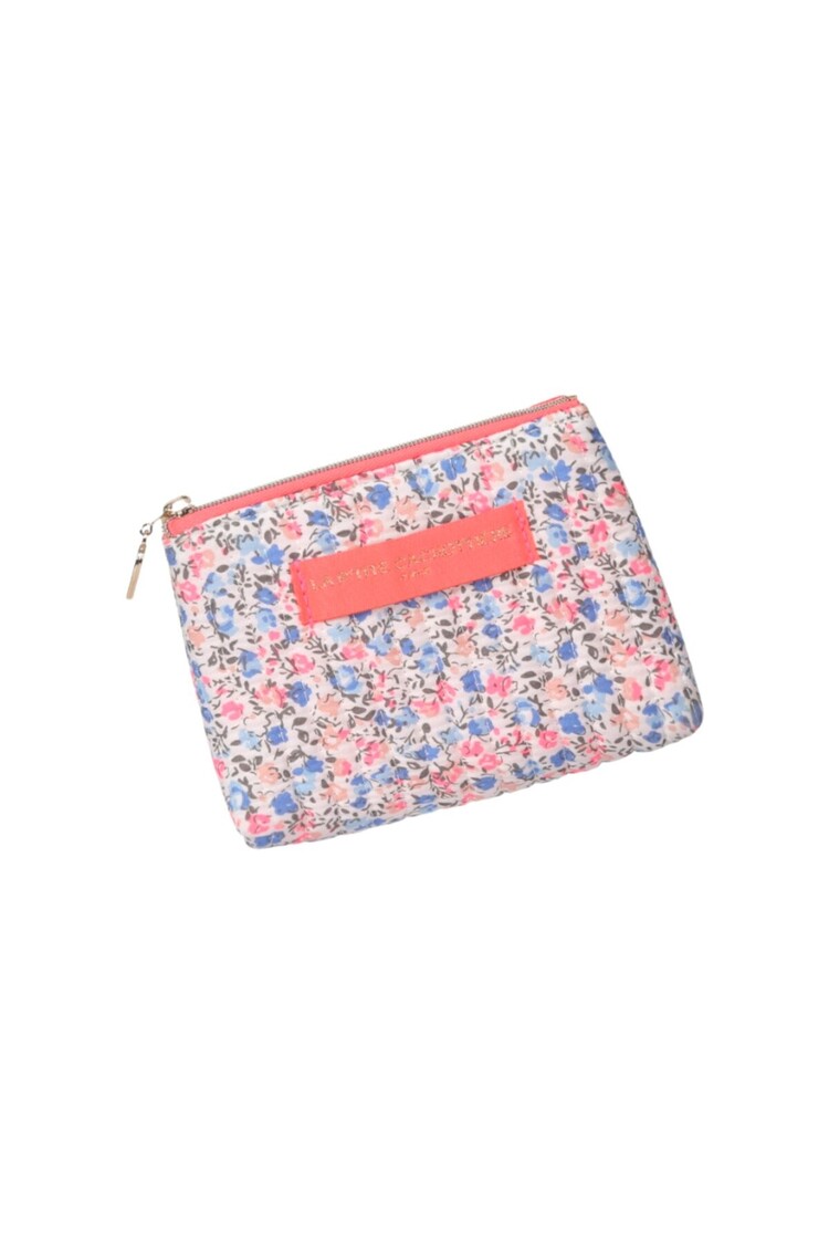 Ava Small Flower Wallet Pouch / Pink & Blue