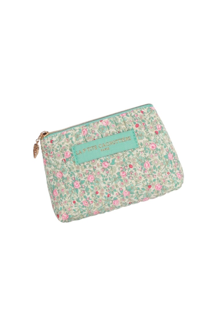Ava Small Flower Wallet Pouch / Green