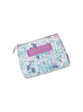 Ava Small Flower Wallet Pouch / Blue & Purple