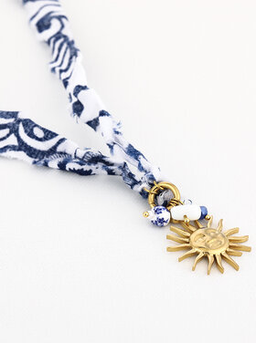 Boho Bandana Sun Necklace