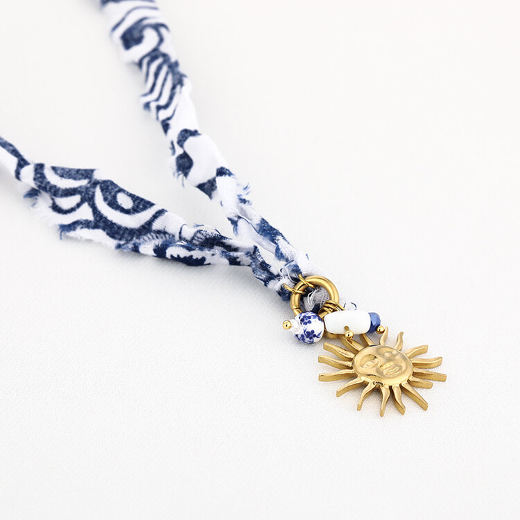 Boho Bandana Sun Necklace