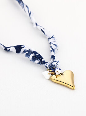 Boho Bandana Heart Necklace