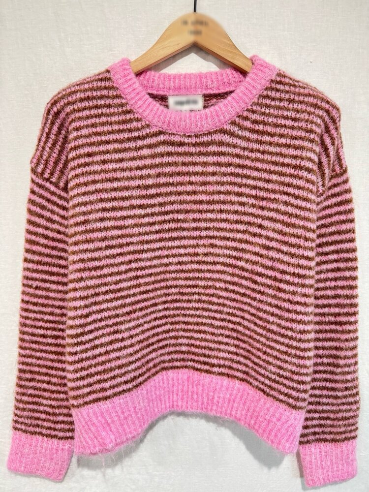 Lilian Striped Sweater / Pink & Brown