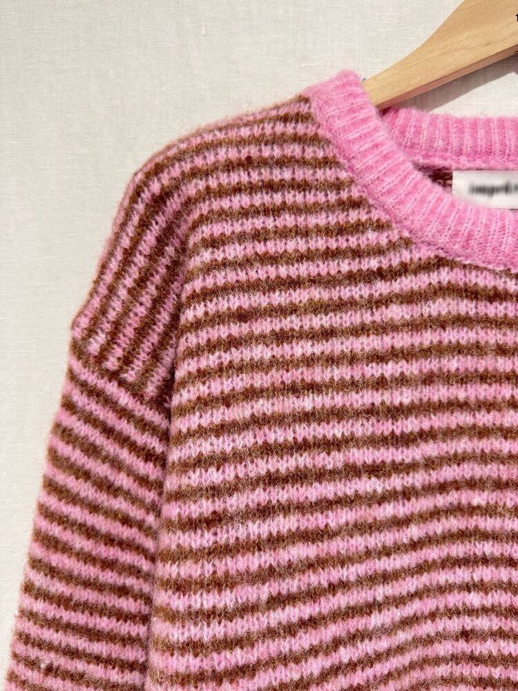 Lilian Striped Sweater / Pink & Brown