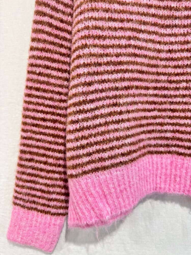 Lilian Striped Sweater / Pink & Brown
