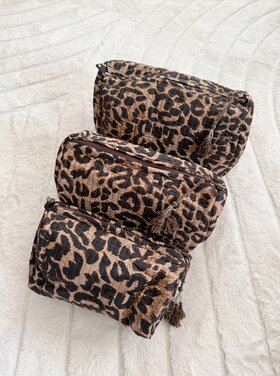 Bali Leopard Pouch / Dark Brown