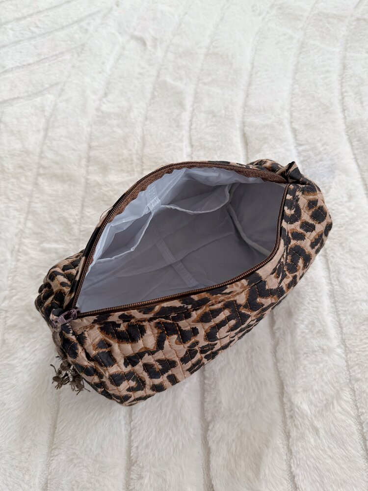 Bali Leopard Pouch / Dark Brown