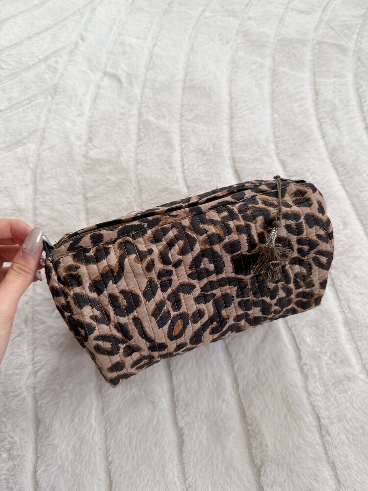 Bali Leopard Pouch / Dark Brown