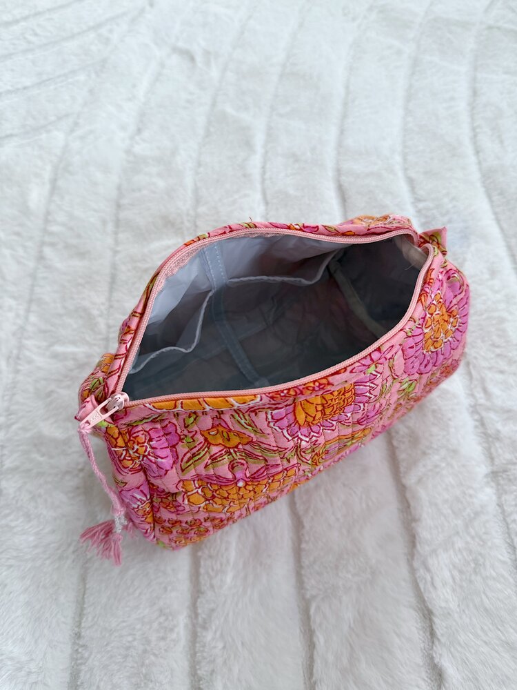 Bali Flower Pouch / Pink Orange