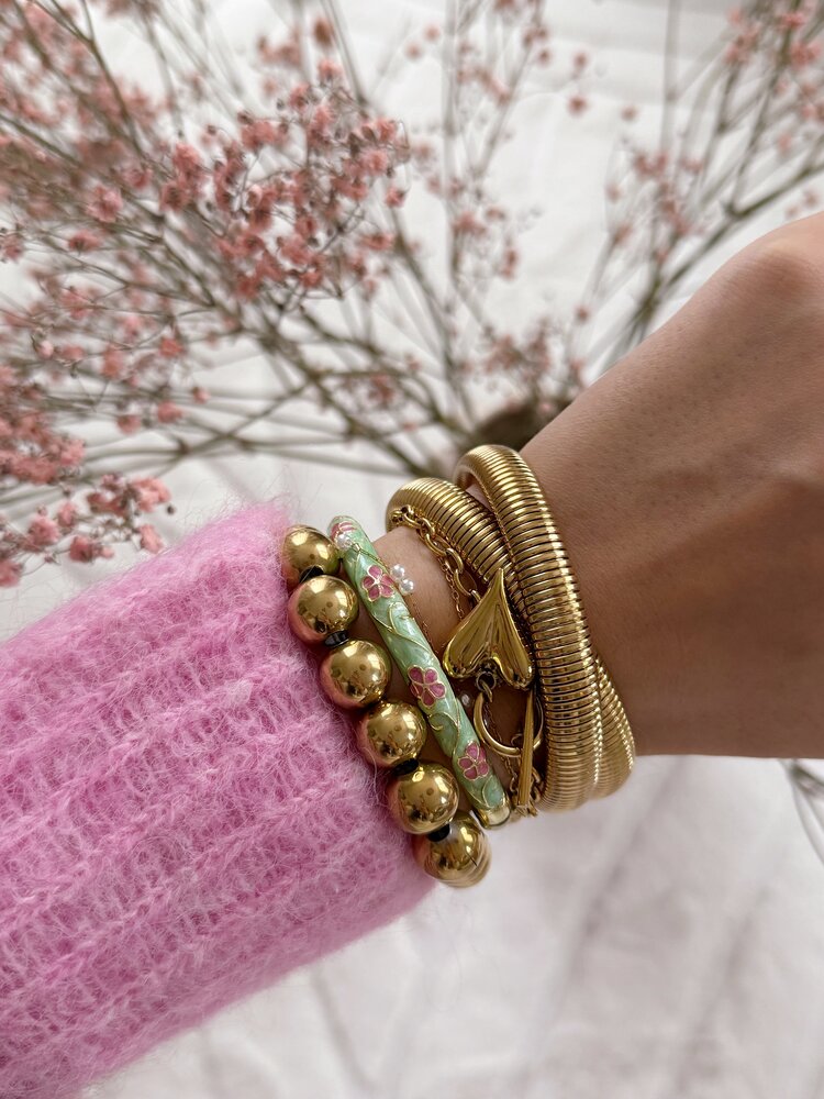 Gold Double Snake Bracelet