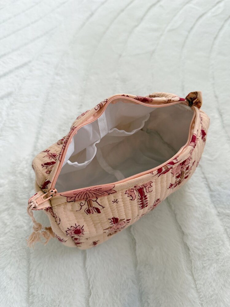 Bali Flower Pouch / Light Peach