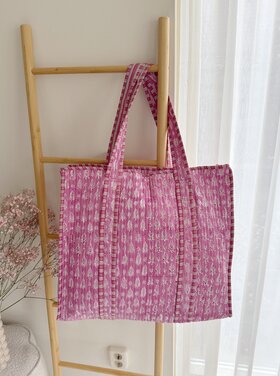 Macie Flower Shopper Bag / Light Pink