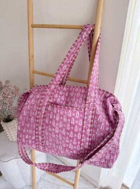 Yasmina Flower Travel Bag / Pink