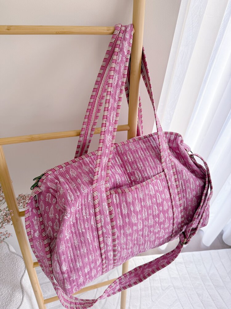 Yasmina Flower Travel Bag / Pink