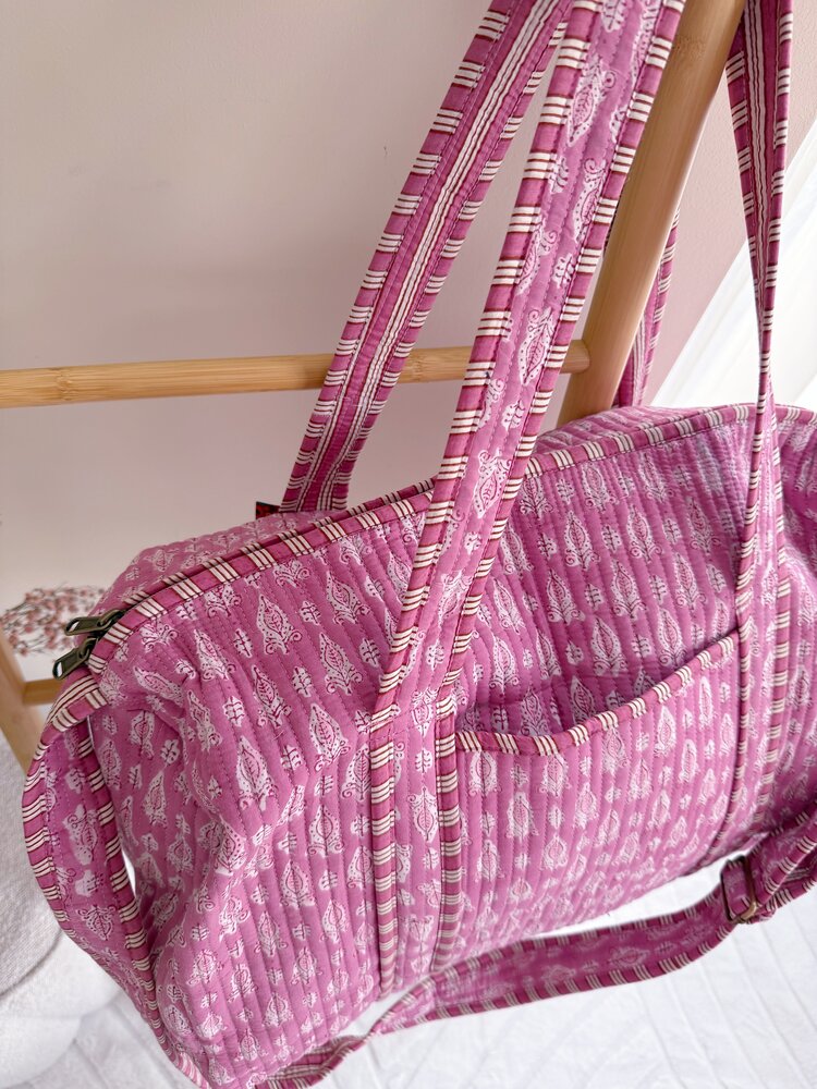 Yasmina Flower Travel Bag / Pink
