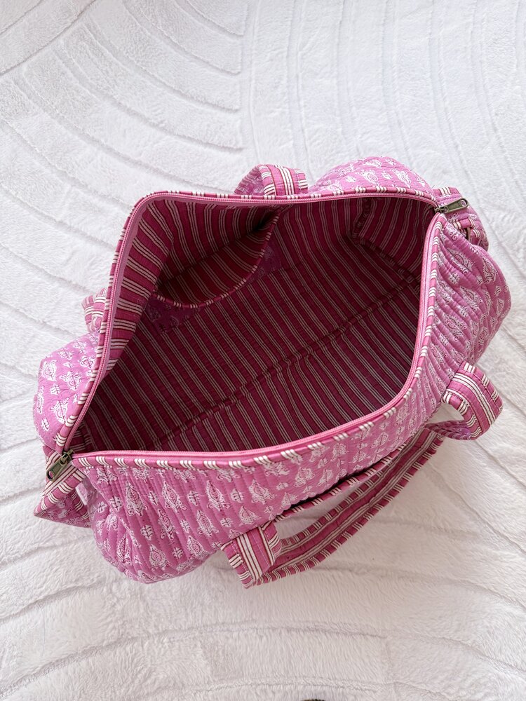 Yasmina Flower Travel Bag / Pink