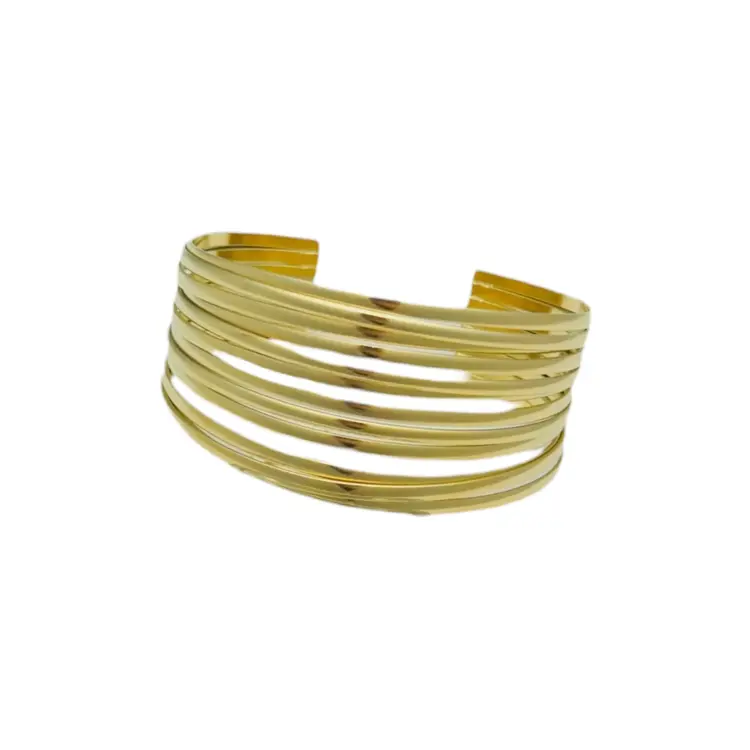 Gold Classic Wire Bangle Bracelet