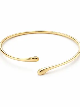 Gold Drop Wrap Above Bracelet