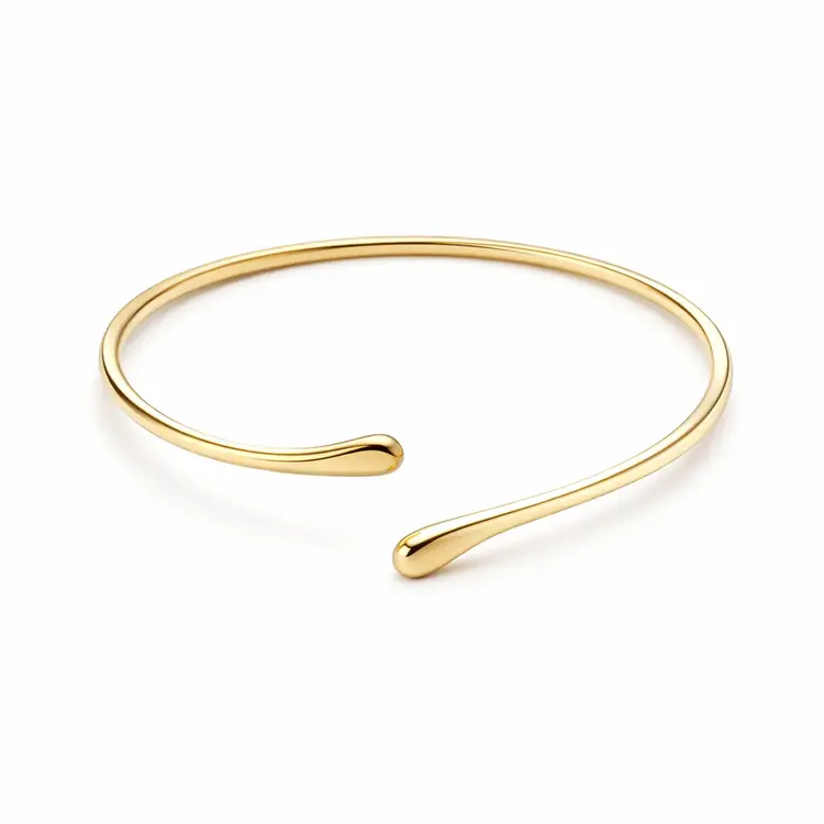 Gold Drop Wrap Above Bracelet