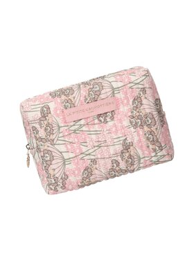 Marly Flower Toiletry Bag / Light Pink & Taupe (Medium)
