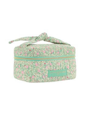 Rosa Flower Toiletry Bag / Light Green
