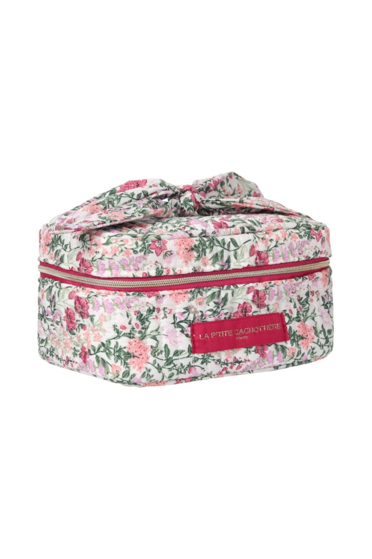 Rosa Flower Toiletry Bag / Rose Pink