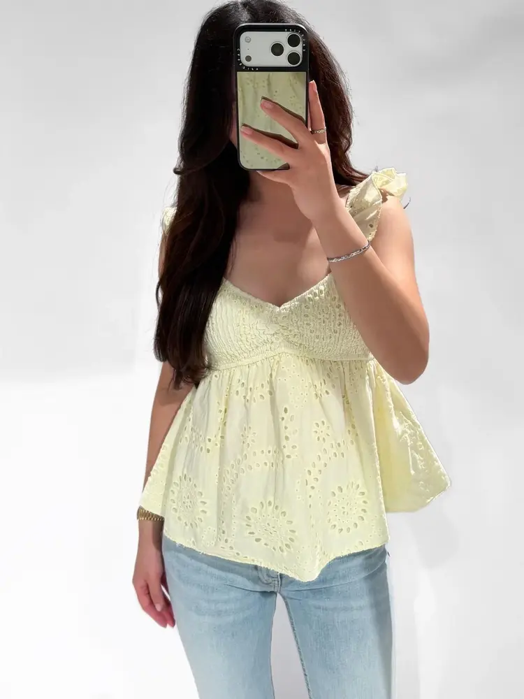 Yumi Babydoll Top / Yellow