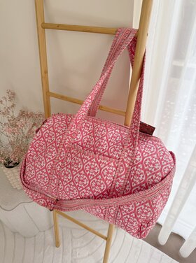 Yasmina Flower Travel Bag / Light Coral
