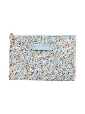 Lizzie Flower Pouch / Light Blue