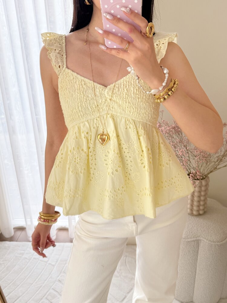 Yumi Babydoll Top / Yellow