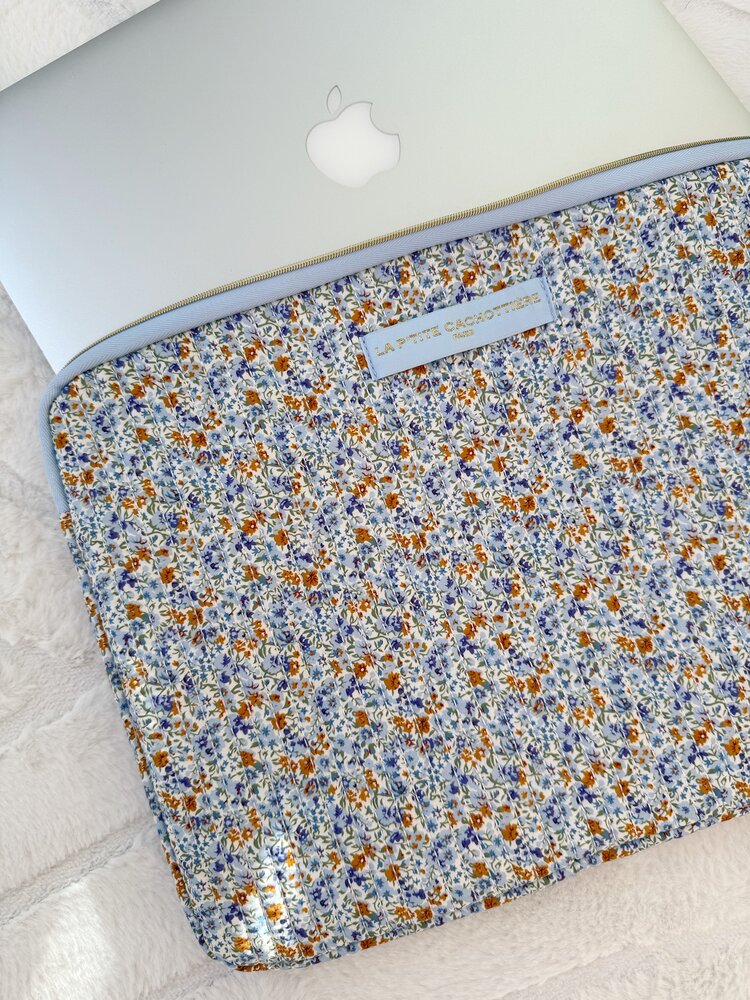 Belin Flower Laptop Sleeve / Light Blue (14 inch)
