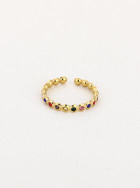Gold Rainbow Crystal Ring
