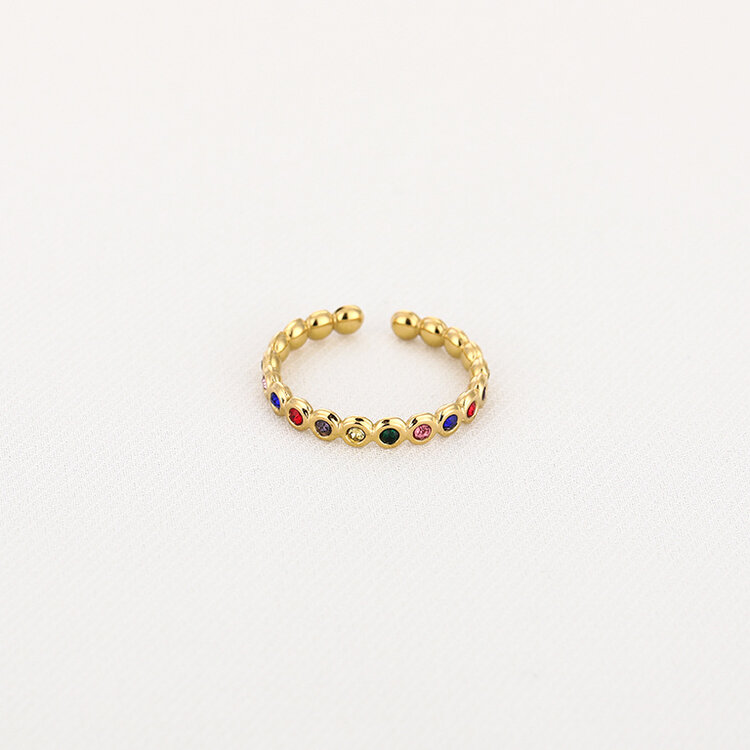 Gold Rainbow Crystal Ring