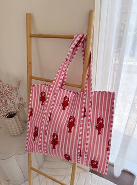 Macie Lobster Shopper Bag / Pink