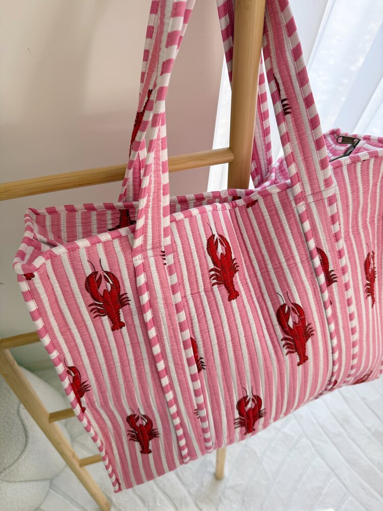 Macie Lobster Shopper Bag / Pink