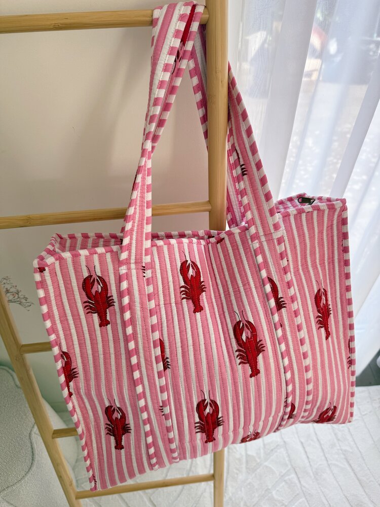 Macie Lobster Shopper Bag / Pink