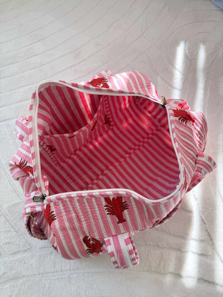 Yasmina Lobster Travel Bag / Pink