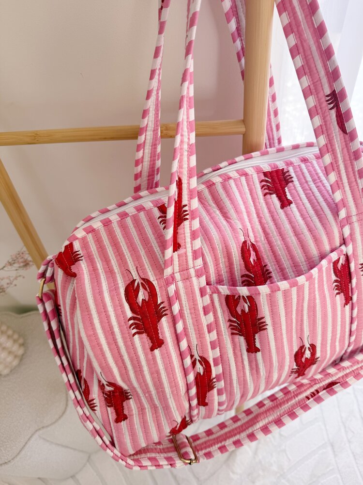 Yasmina Lobster Travel Bag / Pink