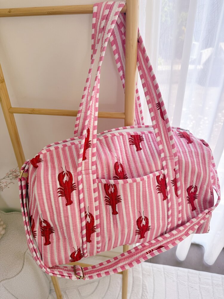 Yasmina Lobster Travel Bag / Pink