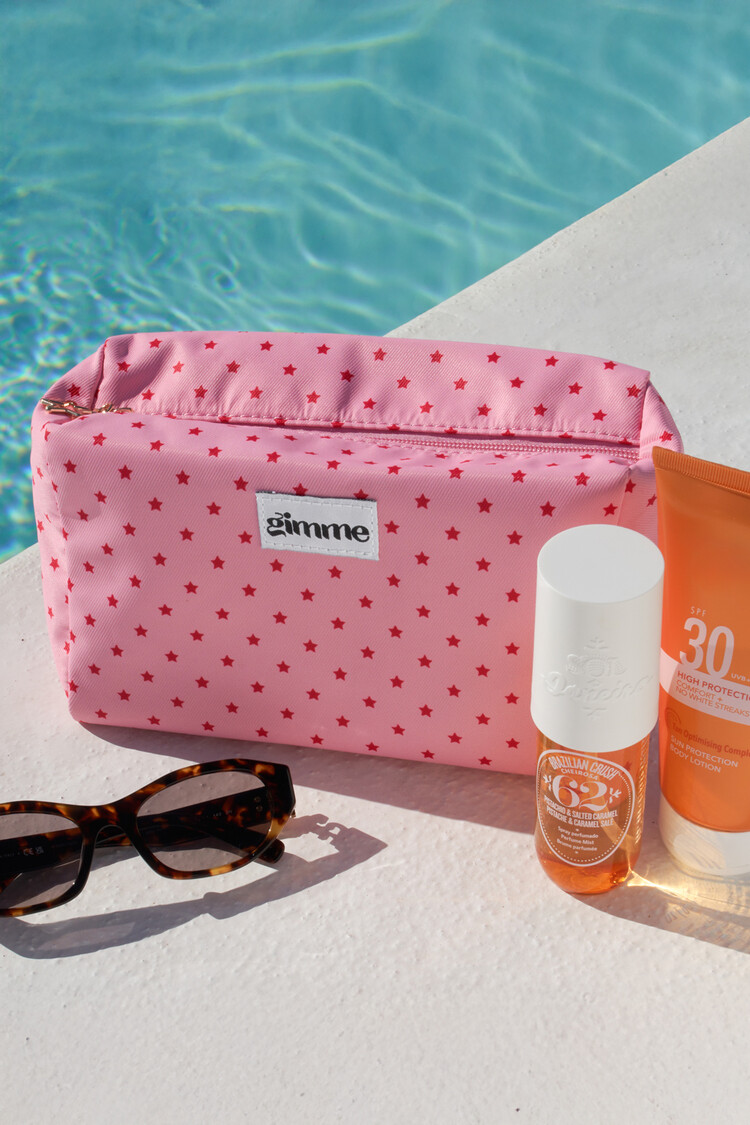 Ella Starry Toiletry Bag / Light Pink