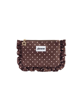 Mailey Starry Ruffle Pouch / Brown