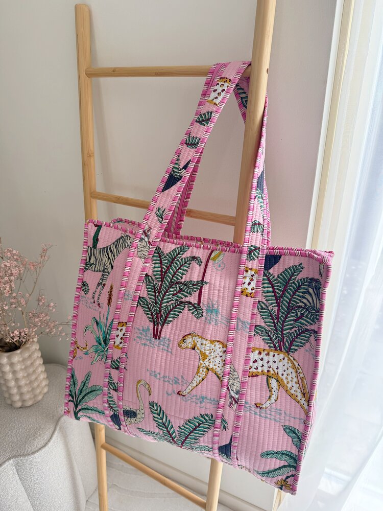 Macie Animal Shopper Bag / Pink