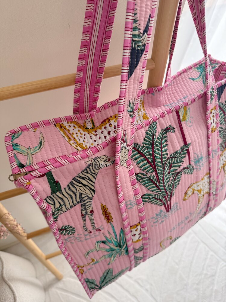 Macie Animal Shopper Bag / Pink