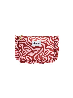Mailey Swirl Ruffle Pouch / Burgundy