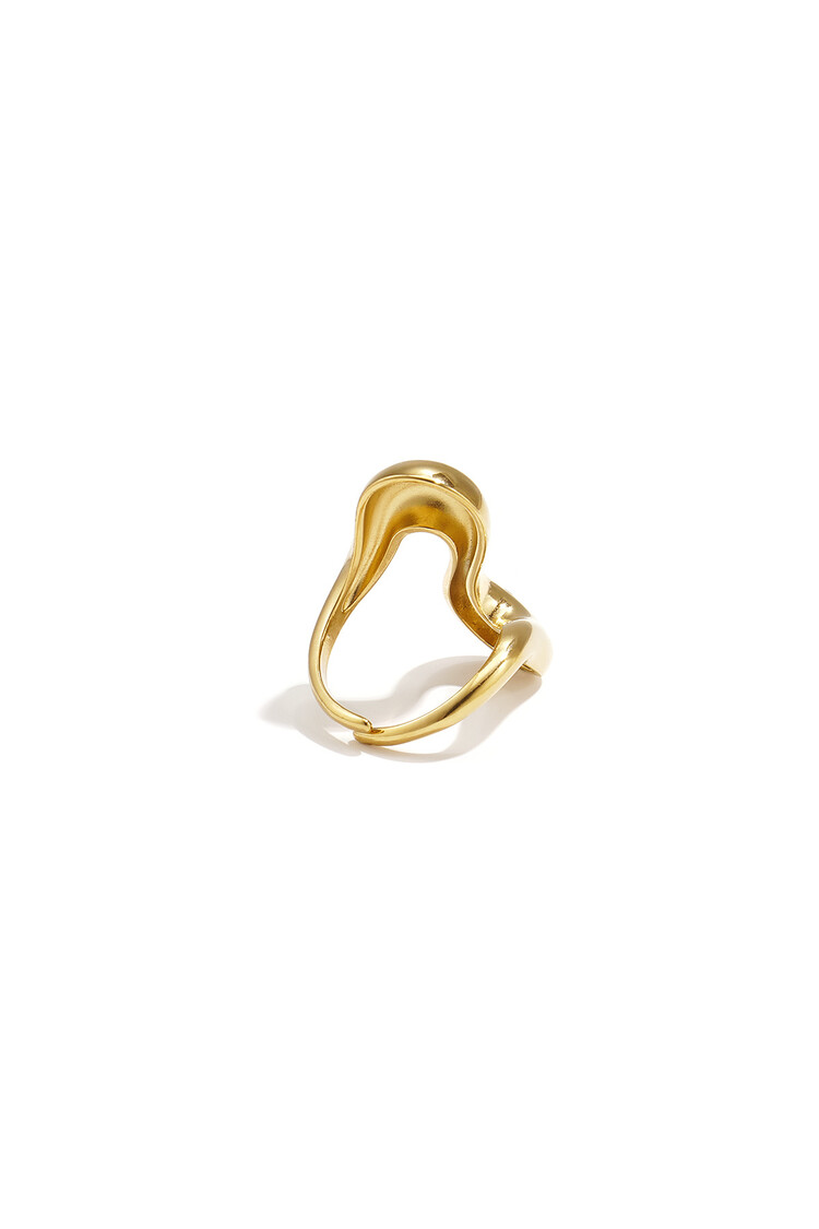 Gold Statement Wavey Ring